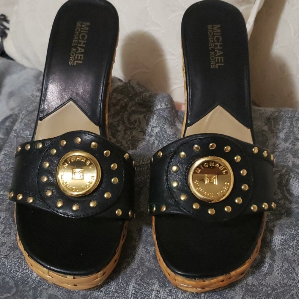 Michael Kors Black Heel/Slide/Sandal - Sz 8